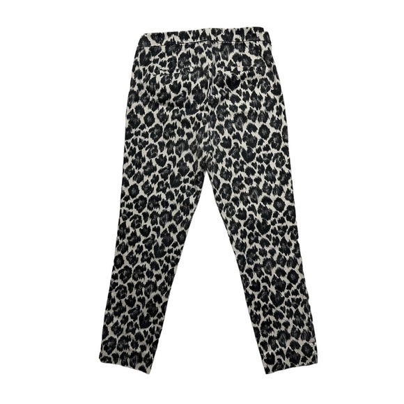 J. Crew Martie Slim Crop Pants in Leopard Stretch Cotton US 2 - Picture 7 of 7
